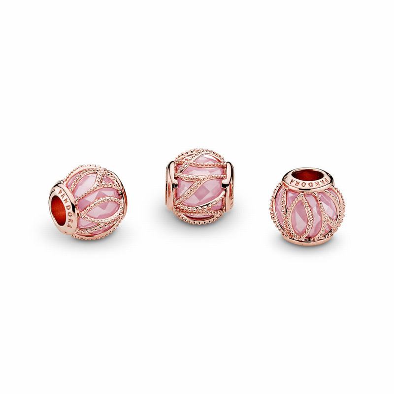 Pandora Rose™ Intertwining Radiance Charm Ireland - Pandora Rose/Pink/Cubic Zirconia - 415078DQV